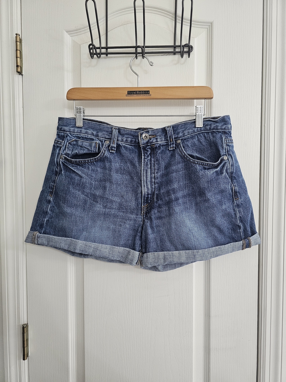 Calvin Klein Jeans Medium Blue Rolled Cuff Denim Shorts